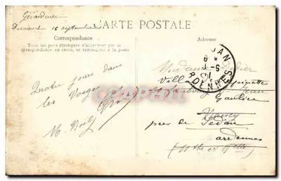 Gérardmer — zachód słońca nad jeziorem — A. Largeron, Bij, n°70 — Rewers