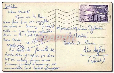 Annecey — Margens do Lago e Ilha dos Cisnes — (CL. GARDET ET GARIN) n°169 — Verso