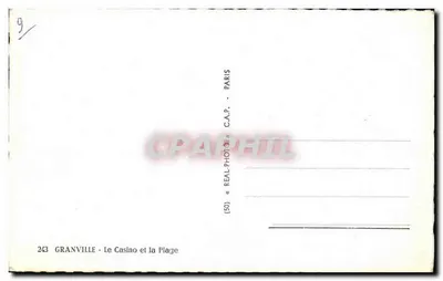 Granville — O Casino e a Praia — C.A.P. Paris — Verso
