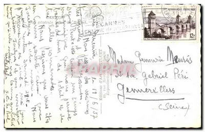 Cannes — Vista geral tirada do Suquet — Éditions d'Art Fontluet — Verso
