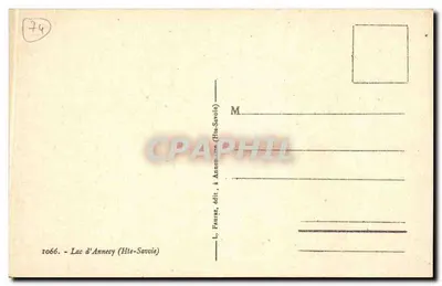 Lac d'Annecy — Haute-Savoie — uitgever L. Fauraz, n° 1066 — Achterkant