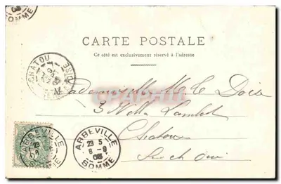 Abbeville — Igreja Colegiada de São Vulfrano — Ducheret Frères, editores, Abbeville — Verso