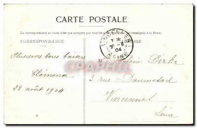 Onival - Katedra — widok katedry i schodów — L. Caron, fot.-wyd., Amiens - Plaques Jouglà, n°22 — Rewers