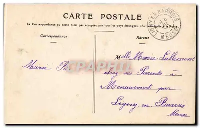 Souvenir de Nancy — vue de la ville en croix décorative — Farnich et Chauvette, Nancy — Rewers