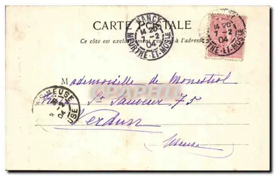 Nancy — Grobowiec René II (Kaplica Krolewska) — wydawca A. Birgaret et Cie — Rewers