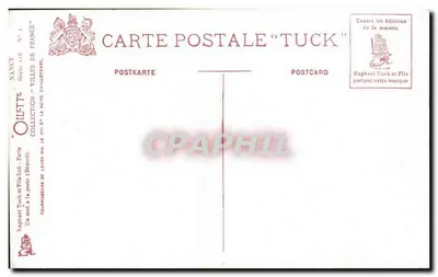 Nancy - Porte de la Grappe — illustration de Oulette — série 'Villes de France' de Tuck — Rewers