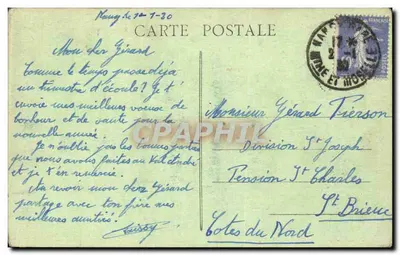 Nancy - Plac Stanisława - Królewna Jean Lamour — Wydawnictwo Maison des Magasins Réunis, Nancy — Rewers