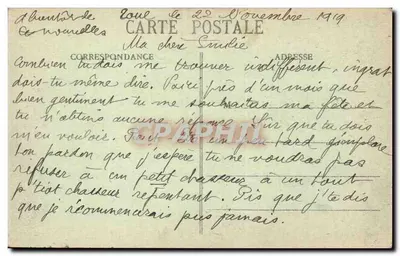 Toul — A Estação e o Palácio de Ville / Catedral — Gardolle e Brigneh, editores, Toul — Verso