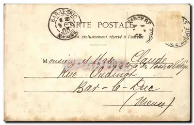Nancy - O Hospital São Julião - A Capela — Editor: J.C. Muselle, Nancy, n°45 — Verso