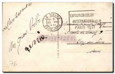 Le Havre. Praça Gambetta e Bassin do Comércio — G.F., Le Havre, n°112 — Verso
