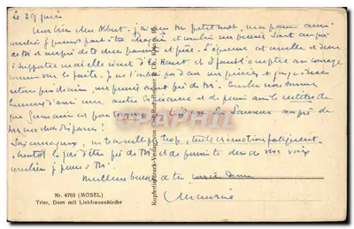 Trier, Katedra z Kościołem Najświętszej Maryi Panny — Kupferstich-Verlag, n° 4703 — Rewers