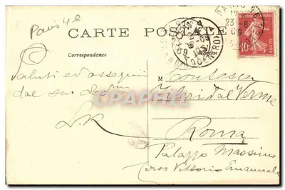 Paryż — Notre-Dame, boczna fasada — C.M. nr 286 — Rewers