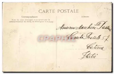 Fontaine Médicis — Polyphème gotowy uderzyć w Acisa i Galatée, autorstwa Ottin — ELD, n° 4225 — Rewers