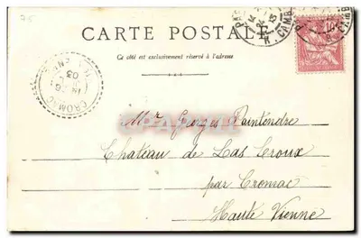 Fonte e Avenida do Observatório — Paris — editada pela Sociedade das Cartas Postais de Paris — Verso