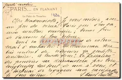Pałac Trocadéro — Paryż — Wydawca Art et Plaisir, n° 76 — Rewers