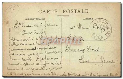 Paryż — Las Boulogne — Bagatelle — Zamek i Rożnianka — L'Abeille, Asnières — Rewers