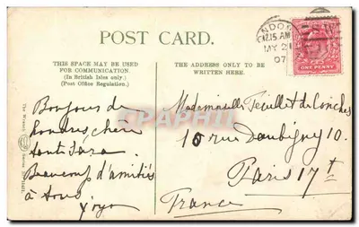 Liverpool Street Station — Londen — uitgever The Western Co. n° 71637 — Achterkant