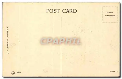 Ludgate Hill, Londres — vista animada com placas de Bovril, Schweppes e Maypole — J. F. Grimm & Co., Londres E.C. — Verso