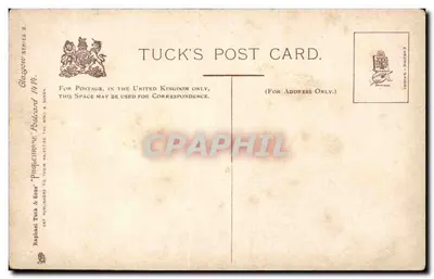 Katedra w Glasgow — widok z fontanną — Tuck's Post Card, seria Glasgow, nr 1411 — Rewers