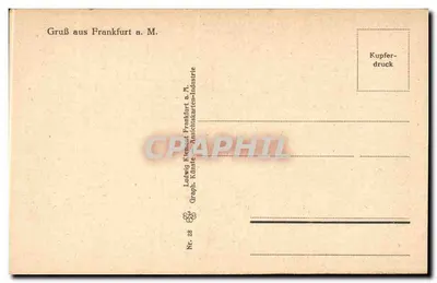 Frankfurt a.M. Antiguas casas en el Römerberg — Ludwig Kienent, Graph. Künste, N.º 28 — Reverso