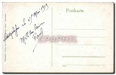 Ludwigshafen a. Rh. — Widok brzegu Renu z nabrzeżami i łódkami — wydawca: Rheinische Post- und Telegraphen-Gesellschaft — Rewers