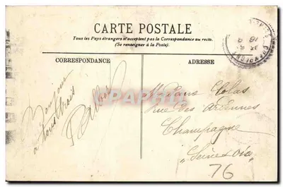 Quai du Havre — LL. — 16 kwietnia 1909 — wydawca LL — Rewers