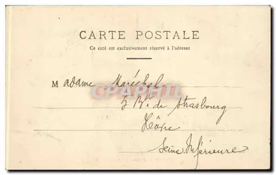 Rouen — Estátua de Napoleão I — editor desconhecido, número de série não visível — Verso