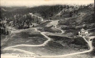 Refúgio do Col d'Izoard e Estrada das Alpes — Pap. Vve Francédu, Briançon