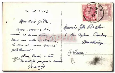 Nantua (Ain) — O Mail e o Mont (904 metros) — Edição La Cigogne — Verso