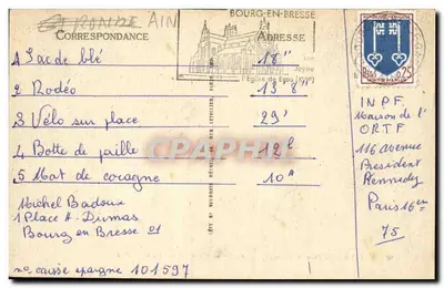 Bourg-en-Bresse — Église de Bron — Mausolée de Philibert-le-Beau — ND — Verso