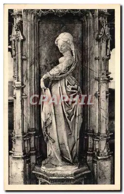 Estátua de Marguerite d'Autrèche — Igreja de Brou (Ain) — editor Serv. Comercial Monuments Historiques