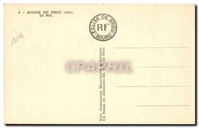 Igreja de Brou (Ain) — A Nave — Serv. Comercial Monuments Historiques, Paris — Verso