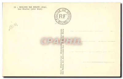 Igreja de Brou (Ain) — As Stalles (lado Sul) — Serv. Commercial Monument Historiques, Paris — Verso