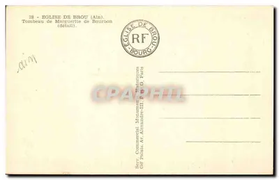 Túmulo de Margarida de Bourbon — detalhe — Serv. Comercial Monumentos Históricos, Paris — Verso