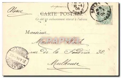 Amiens — Katedra (szczegół portalu Matki Bożej Złotej) — B.F. Paryż — Rewers