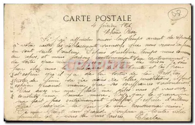 Crécy — La Croix du roi Jean de Bohême (antes de su restauración) — Edit. B.D., París — Reverso