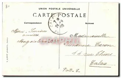 Amiens - Katedra - Strona z ławkami — L. CARON, Amiens — Rewers