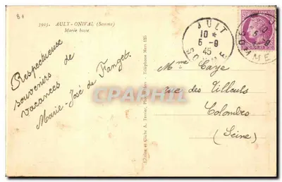 Falisy w Étretat — widok panoramiczny — A. Terrée, Ault-Onival — Rewers