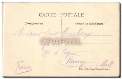 Bruxelas - Casa das Corporações — editor H. P. Grand'Place, 36, Bruxelas — Verso