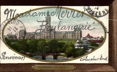 Universidade de Glasgow — vista panorâmica — editor desconhecido, número de série não visível