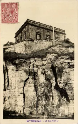 Nottingham — O Castelo — castelo sobre falésia — editor desconhecido, n° 90