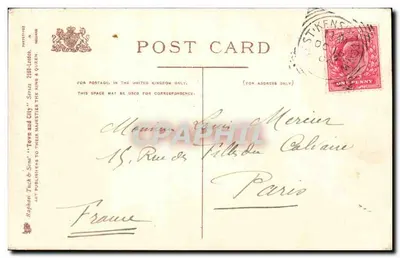 Londres, o Monumento — editor Raphael Tuck & Sons, série 'Town and City' — Verso