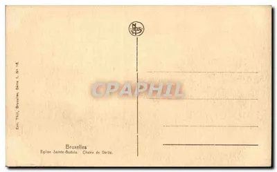 Chiesa di Santa Gudula — Sedia della Verità — Ern. Thill, Bruxelles, Serie 1, N° 16 — Verso