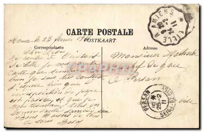 Exposición de Bruselas 1910 — El Perro Verde y Entrada a la Feria de Bruselas — editor no visible — Reverso