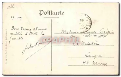 Kaiserslautern — Parte no Waldschlößchen — Editora de Jacob Gottschoß, Limbach — Verso