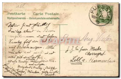 Konstanz — Porto com ferry amarelo — editor Union postale universelle — Verso