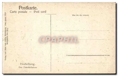 Le Friedrichsbau w Heidelberg — wydawca Kröger, nr 3914 — Rewers