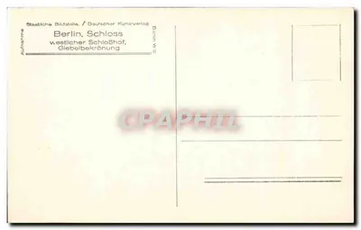 Berlin, Schloss - Giebelbekrönung — Staatliche Bildstelle / Deutscher Kunstverlag — Rewers