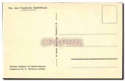 Vorhalle, I. Stock — Frankfurter Goethehaus — M. Jacobs, Frankfurter Goethe-Museum, Nr 5 — Rewers