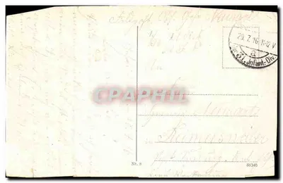 Insterburg — Estação — Carta postal colorida — Verso